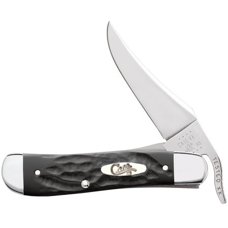 CASE CUTLERY Knife, Rough Black Russlock 18224